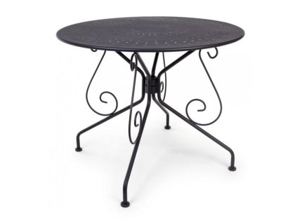 Kulatý zahradní stůl ETIENNE antracit o90 cm