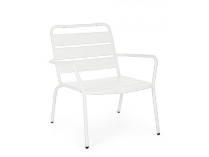 Kovové zahradní křeslo MARLYN bílé