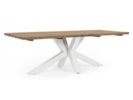 Zahradní jídelní stůl RAMSEY 240x100cm bílé nohy