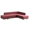 Rozkládací rohová pohovka MANAMA bordó pravý roh