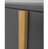 Komoda BIRKA antracit 135x118cm