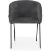 Sametová jídelní židle BUD šedá