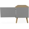 Dřevěný TV stolek DOT 192x43cm šedý