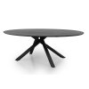 Oválný jídelní stůl COX 240x120 cm černý