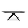 Oválný jídelní stůl COX 240x120 cm černý