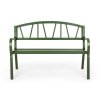 Kovová venkovní lavice JANELLE zelená
