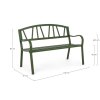 Kovová venkovní lavice JANELLE zelená