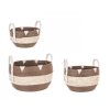 Set 3 hnědých odkládacích košů THELMA M