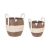 Set 2 hnědých odkládacích košů THELMA S