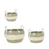 Set 3 zelených odkládacích košů THELMA M