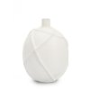 Bílá keramická váza RIDGED 27cm