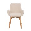 Béžová jídelní židle DRIMSDALE s hnědými nohami