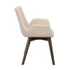 Béžová jídelní židle DRIMSDALE s tmavě hnědými nohami