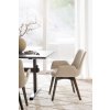 Béžová jídelní židle DRIMSDALE s tmavě hnědými nohami