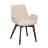 Béžová jídelní židle DRIMSDALE s tmavě hnědými nohami