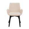Béžová jídelní židle DRIMSDALE s černými nohami