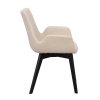 Béžová jídelní židle DRIMSDALE s černými nohami