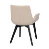 Béžová jídelní židle DRIMSDALE s černými nohami