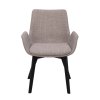 Šedá jídelní židle DRIMSDALE s černými nohami