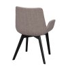 Šedá jídelní židle DRIMSDALE s černými nohami