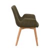Zelená jídelní židle DRIMSDALE s hnědými nohami