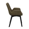 Zelená jídelní židle DRIMSDALE s černými nohami