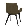 Zelená jídelní židle DRIMSDALE s černými nohami