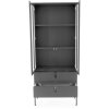 Prosklená vitrína UNO 178x76cm šedá