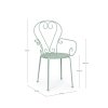 Zahradní kovová židle ETIENNE pistácie