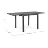 Rozkládací zahradní stůl PELAGIUS 83x80 cm černý