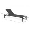 Hliníkové zahradní lehátko SKIPPER černé