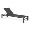Hliníkové zahradní lehátko SKIPPER černé