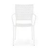 Zahradní kovová jídelní židle LIZETTE bílá