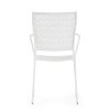 Zahradní kovová jídelní židle LIZETTE bílá