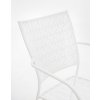 Zahradní kovová jídelní židle LIZETTE bílá