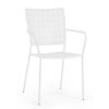 Zahradní kovová jídelní židle LIZETTE bílá