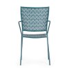 Zahradní kovová jídelní židle LIZETTE tyrkysová