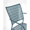Zahradní kovová jídelní židle LIZETTE tyrkysová