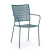 Zahradní kovová jídelní židle LIZETTE tyrkysová