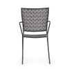 Zahradní kovová jídelní židle LIZETTE antracit