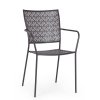 Zahradní kovová jídelní židle LIZETTE antracit