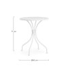 Kulatý zahradní kovový stůl LIZETTE bílý o60 cm