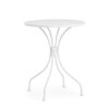 Kulatý zahradní kovový stůl LIZETTE bílý o60 cm