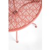 Kulatý zahradní kovový stůl LIZETTE červený o60 cm