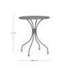 Kulatý zahradní kovový stůl LIZETTE zelený o60 cm