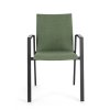 Zahradní jídelní židle ODEON šedo-zelená