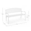 Kovová venkovní lavice LIZETTE bílá