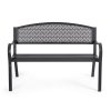 Kovová venkovní lavice LIZETTE antracit