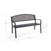 Kovová venkovní lavice LIZETTE antracit