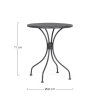 Kulatý zahradní kovový stůl LIZETTE antracit o60 cm